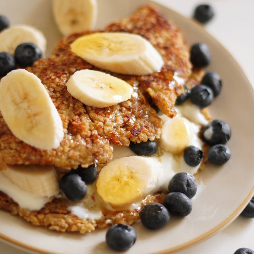 Pancake Banane zuckerfrei Heidelbeeren