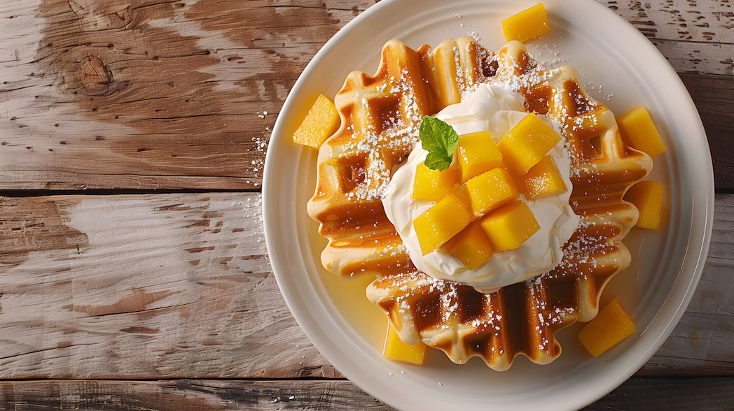 Waffeln Mango Joghurt