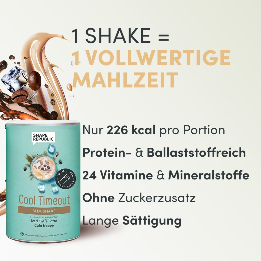 Slim Shake 300g | Iced Caffè Latte Abnehm Shake | Shape Republic