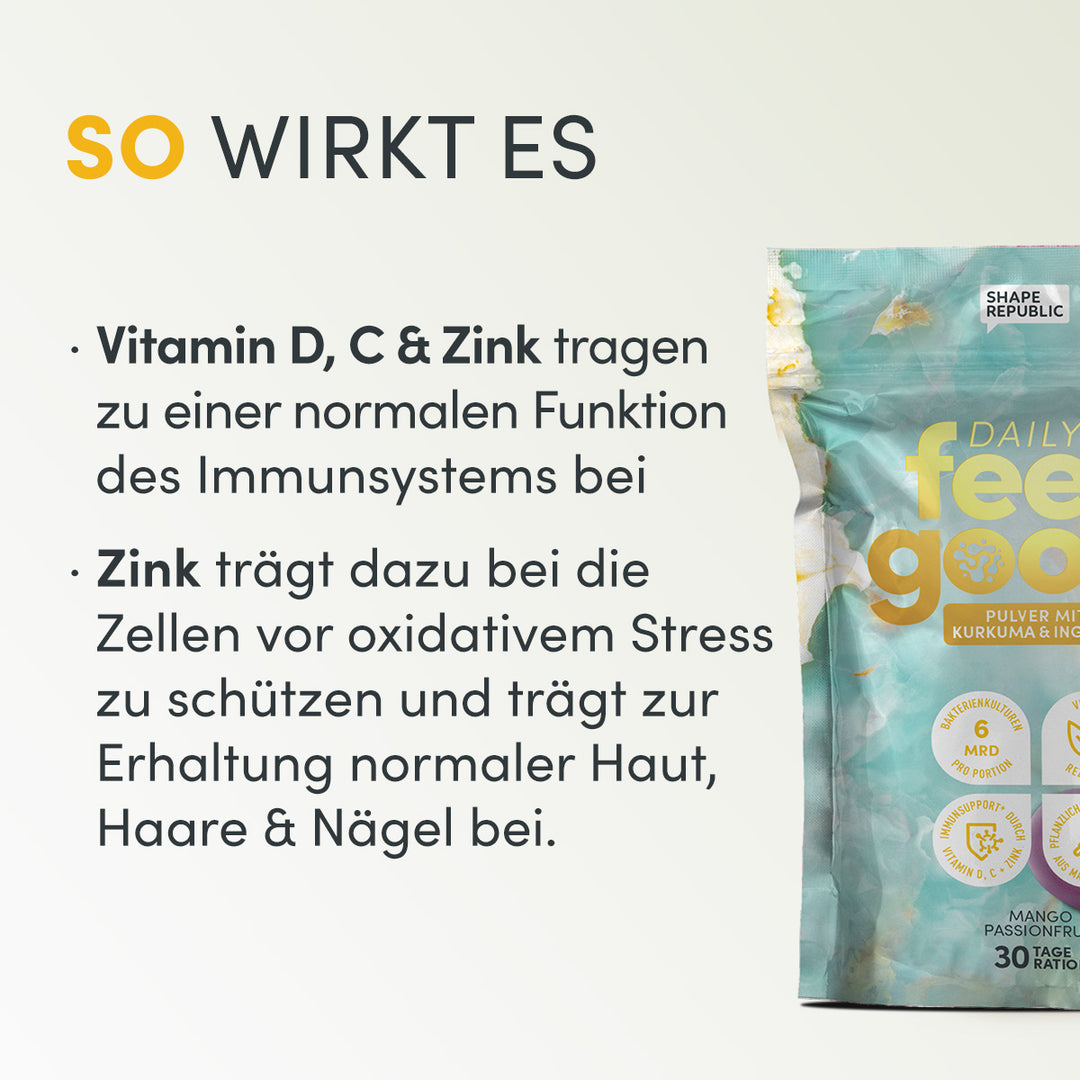 Daily Feeldgood - Vitamin D - Immunsystem stärken- Wirkung