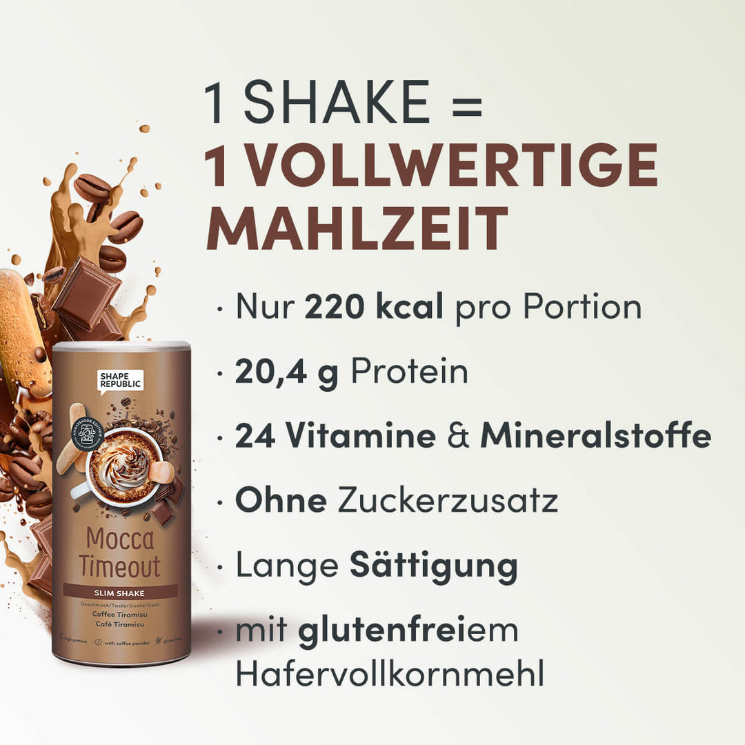 Slim Shake 420g | Coffee Tiramisu Abnehm Shake | Shape Republic