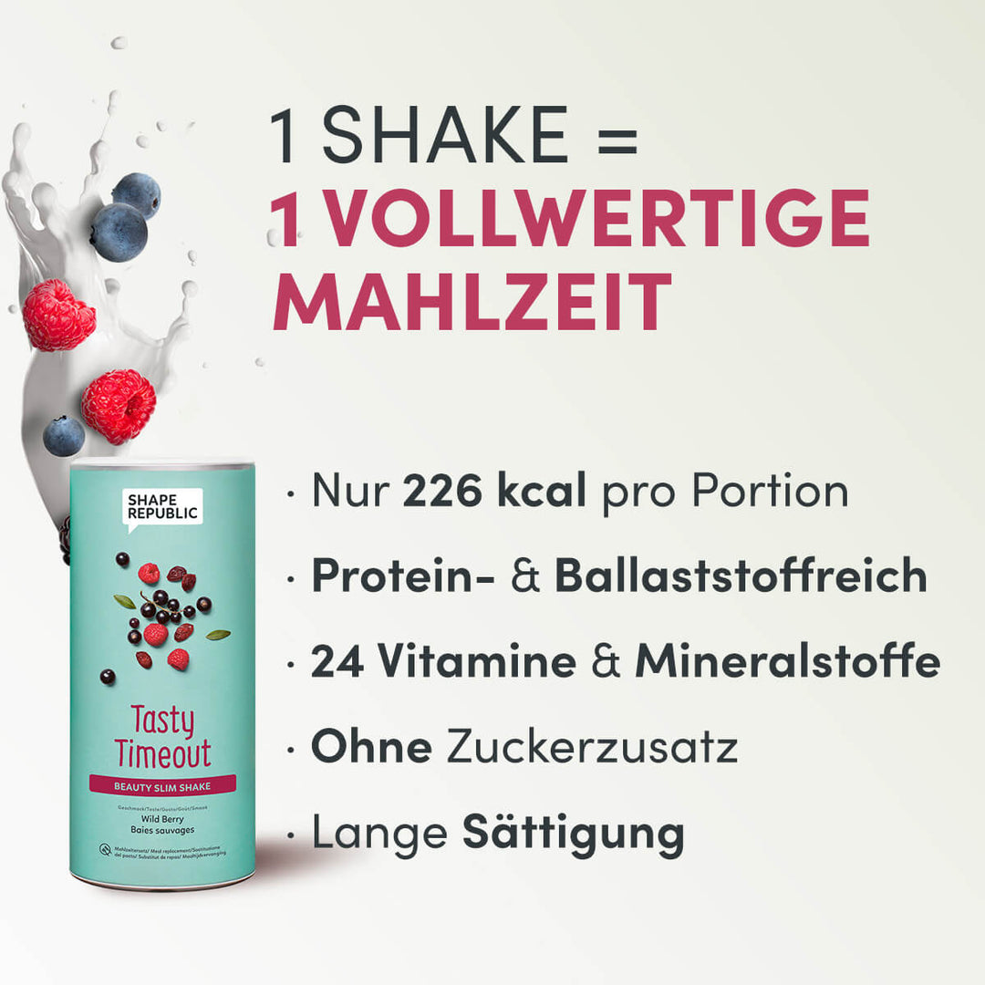 Slim Shake 420g | Wildbeere Abnehm Shake | Shape Republic